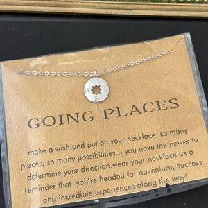 Silver Compass Necklace